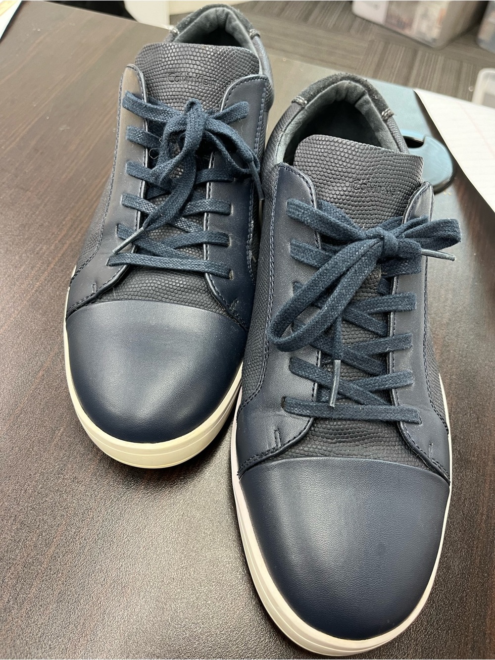 Calvin Klein Men's Navy Lace-Up Low-Top Sneakers